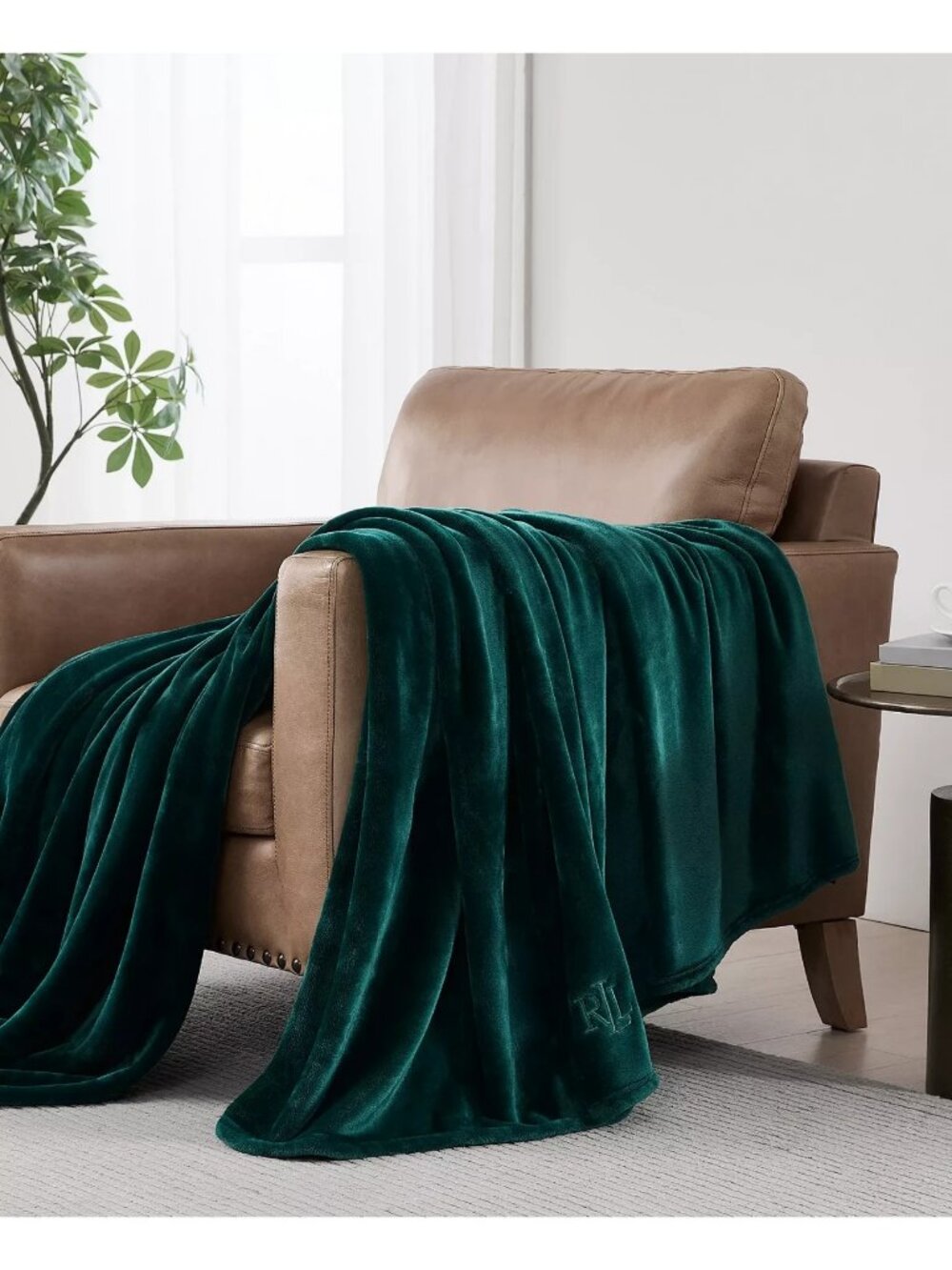 Ralph Lauren Classic Micromink Blanket King GREEN 108"x90" Luxuriously Soft - Picture 3 of 6